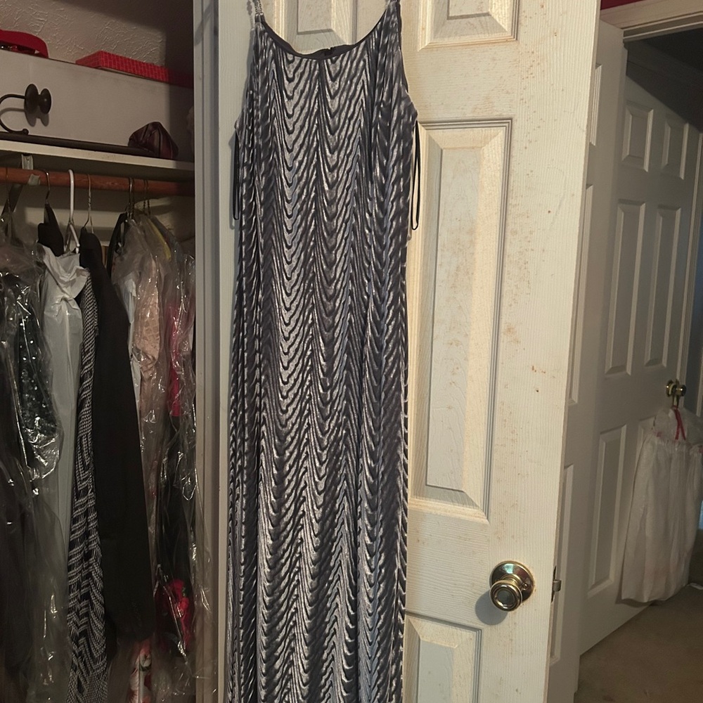 Scott McClintock Black and White Patterned Maxi Dress